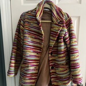 Tempo Paris Multicolor Striped Blazer